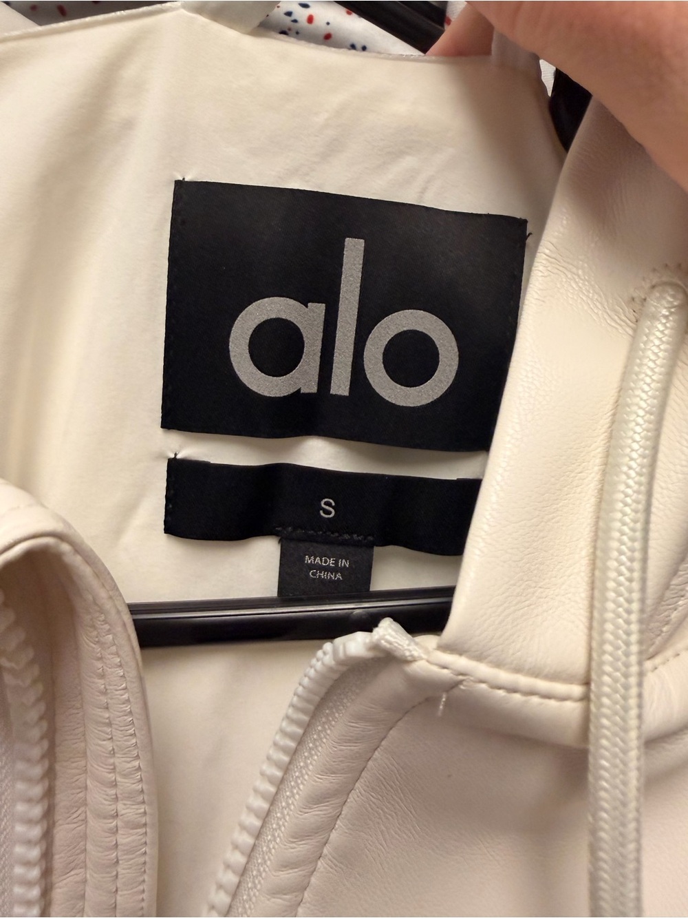 ALO Yoga Cream Zip Hoodie Bomber Jacket - Picture 4 of 5